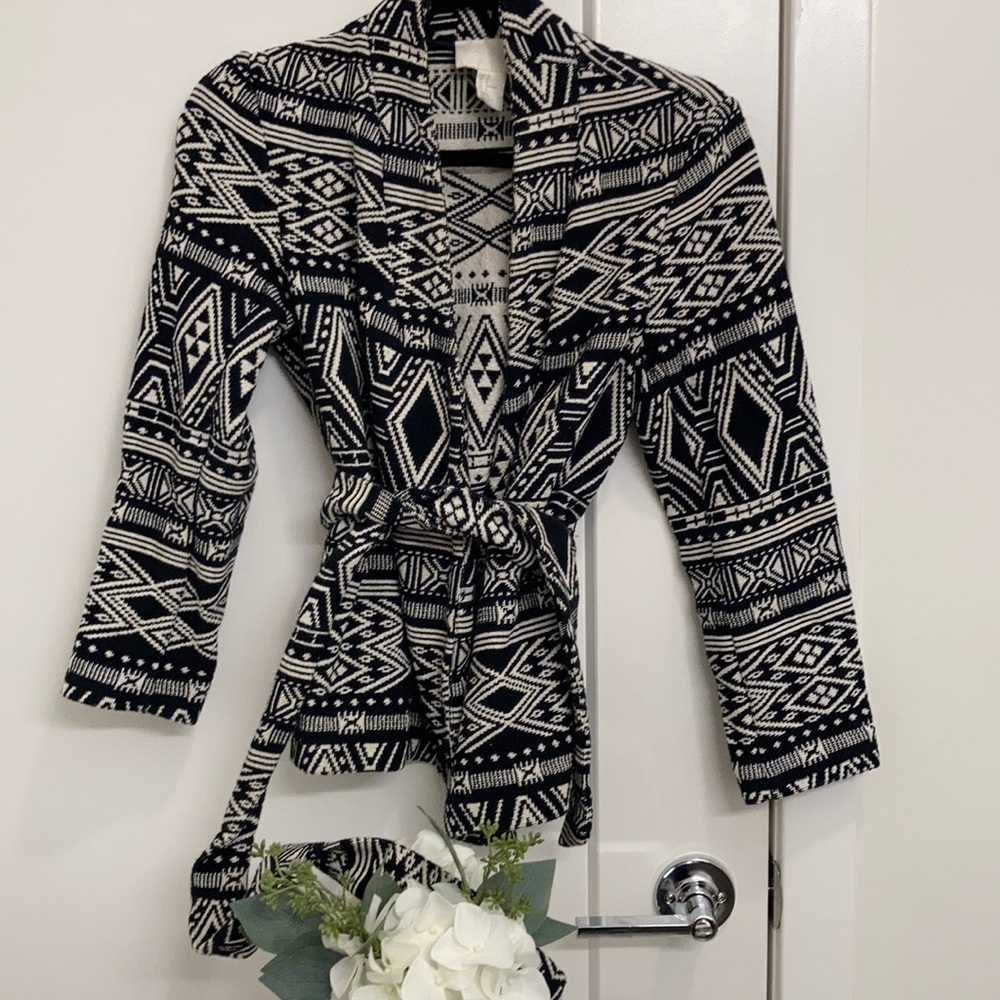 Tie front sweater